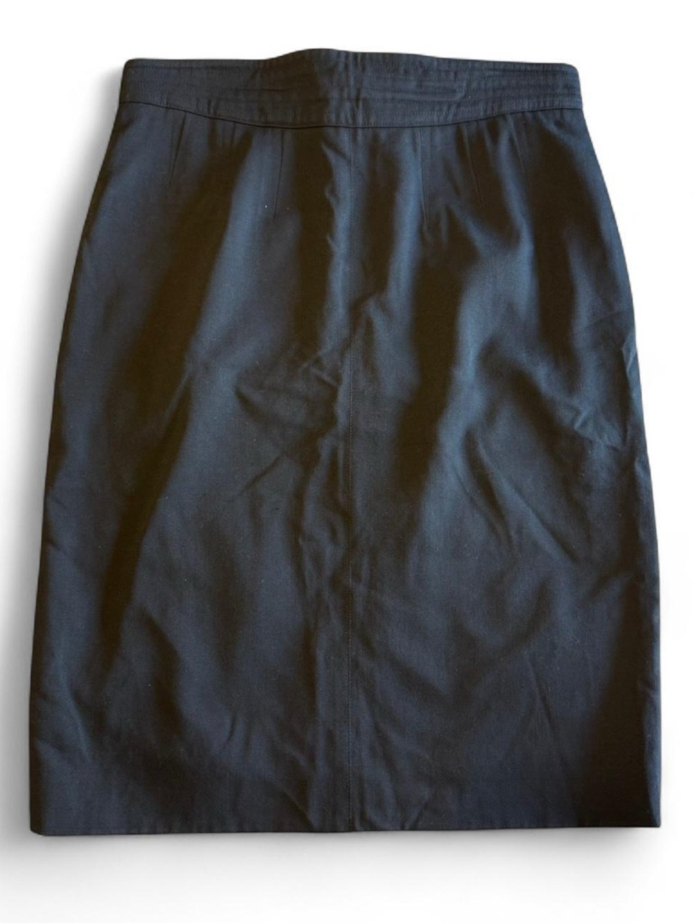 Escada elevated basic black wool pencil skirt - chic structured workwear skirt